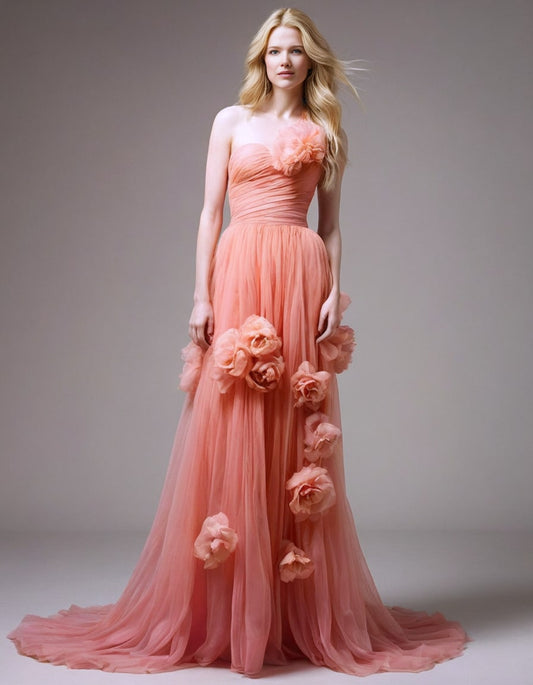 "PRETTY IN PINK" FLOOR-LENGTH GOWN
