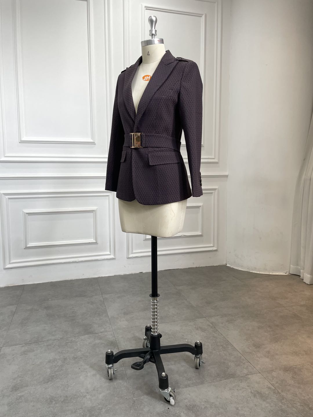 HONEY CHOCOLATE & PLUM BLAZER AND PANT SUIT W/BELT