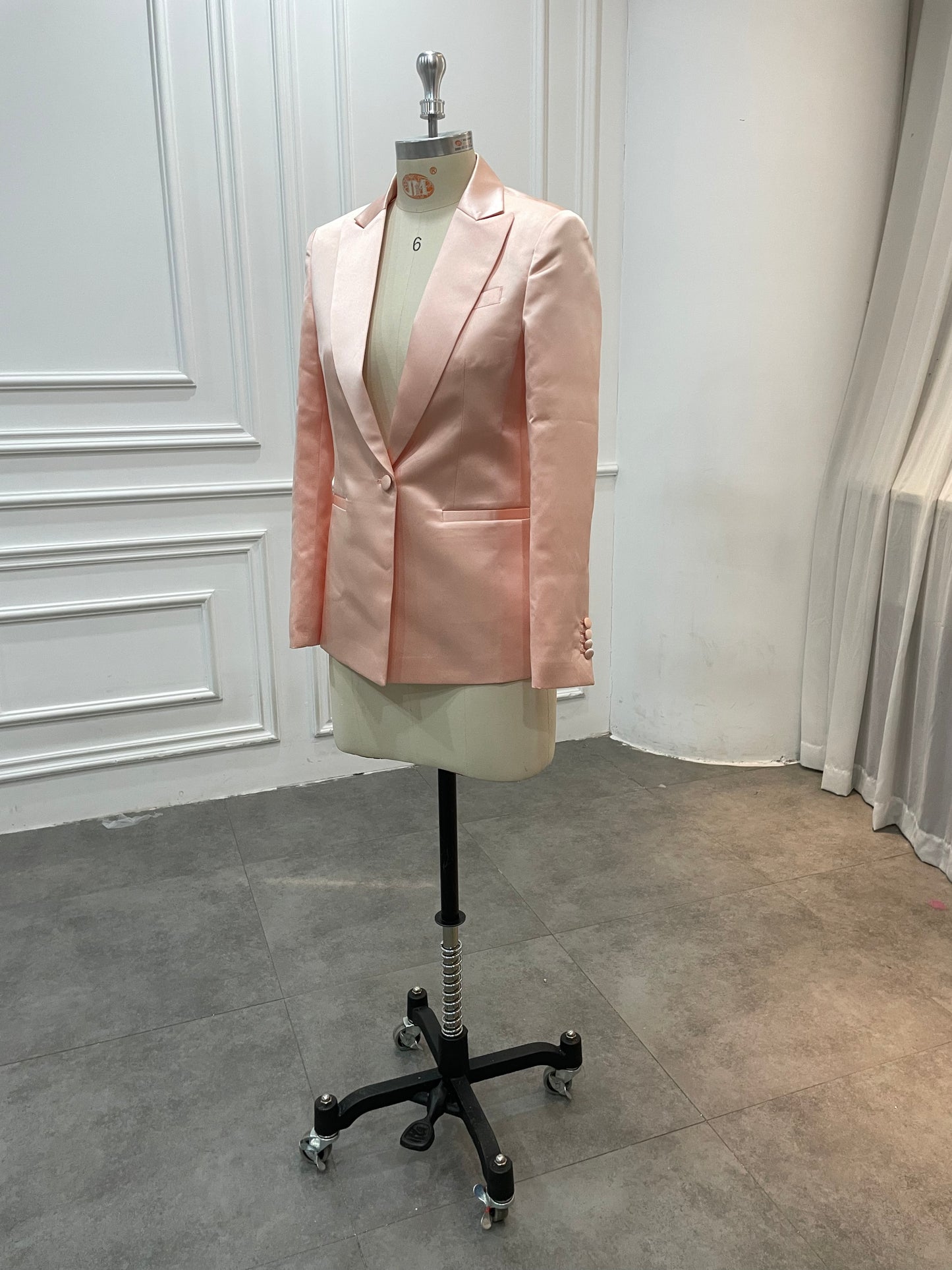 Metallic Peach 2 Piece Blazer and Pant Suit