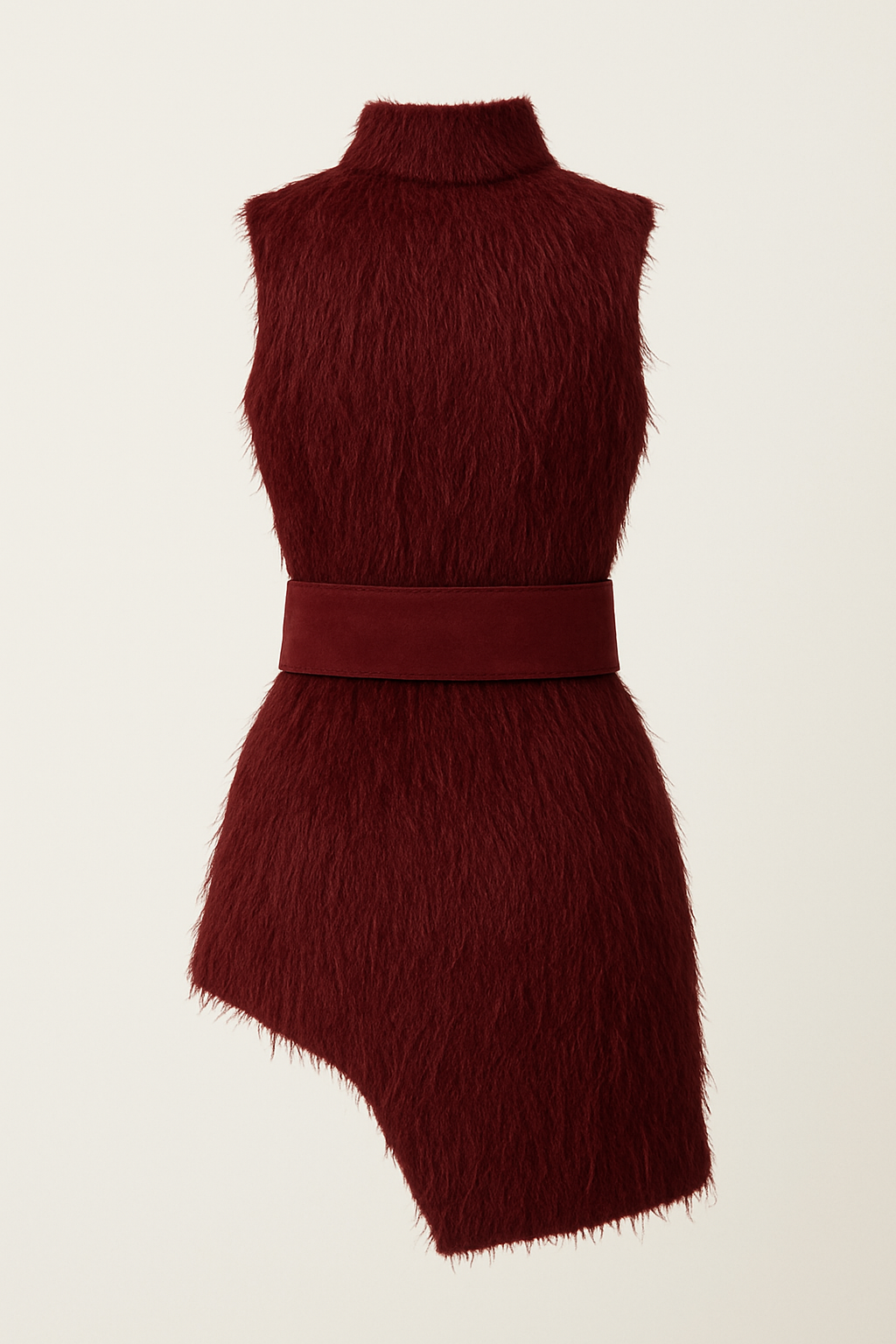Cabernet Asymmetrical Textured Mini Dress