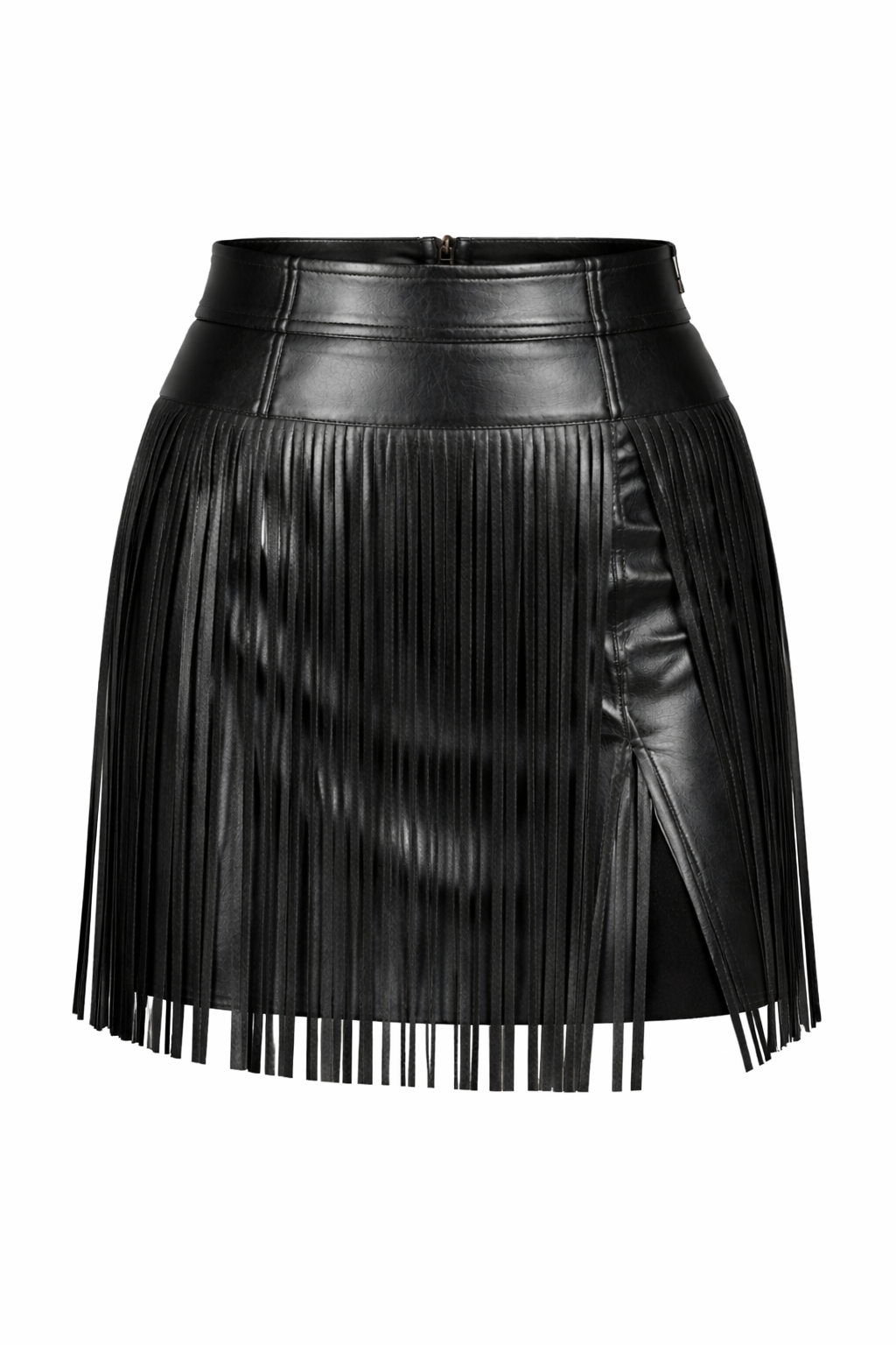 Metallic Fringe Mini Skirt
