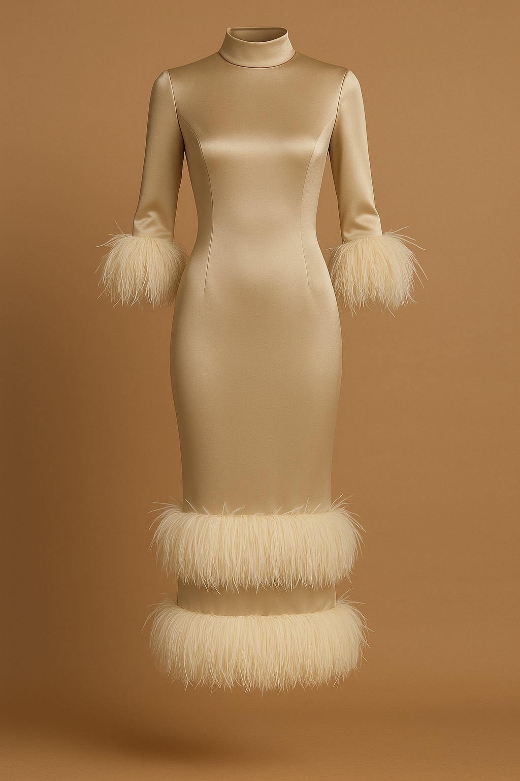 "Lola" Feathered Gown