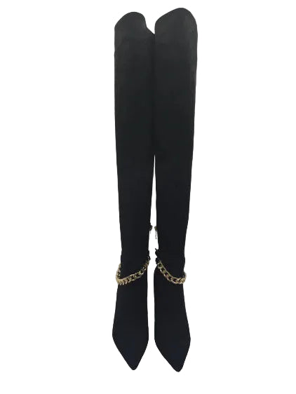 Vegan Suede Stiletto Boots