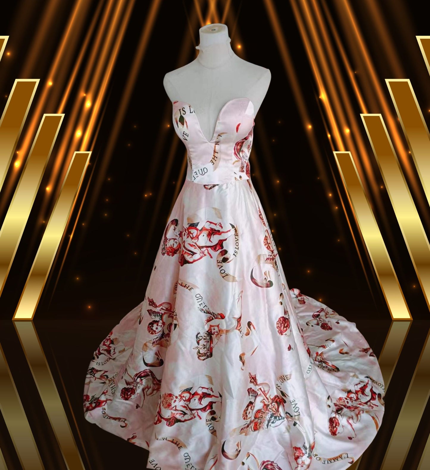 "CHERUBINI" STRAPLESS FLOOR-LENGTH GOWN