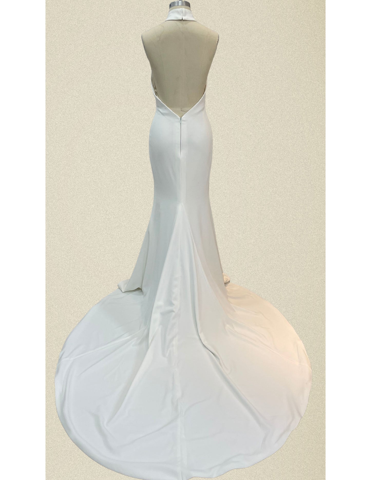 High-Neck Slit Gown
