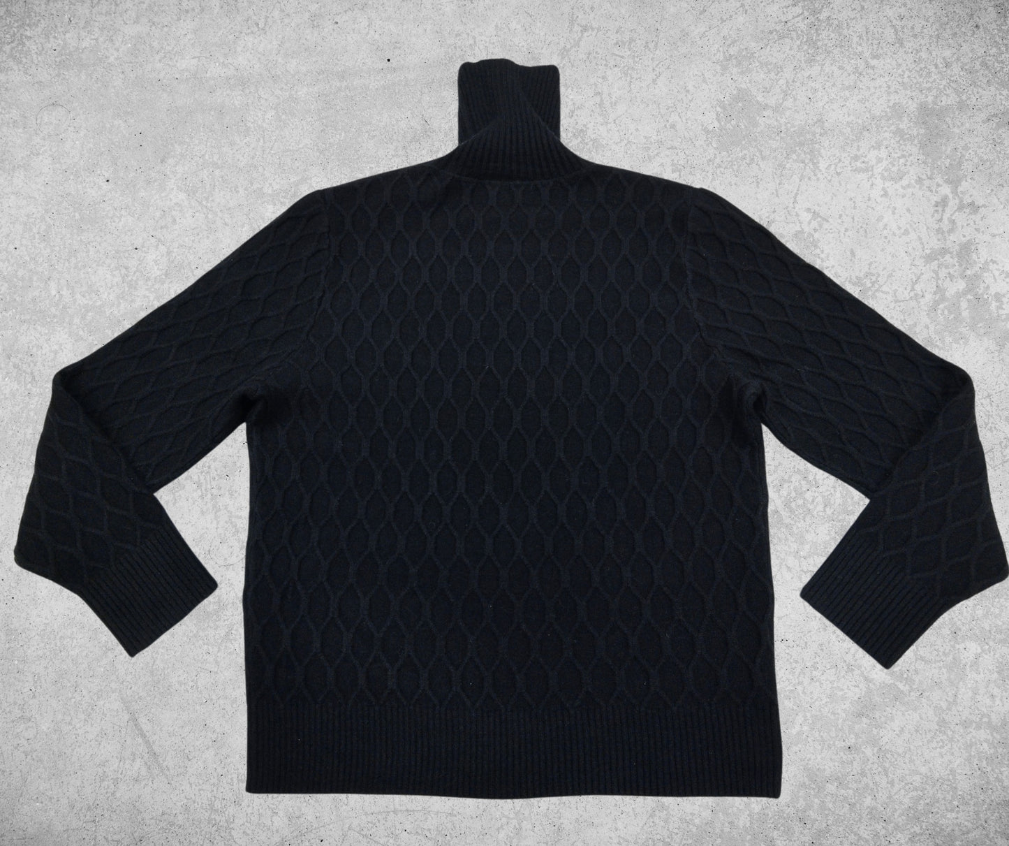 100% COTTON HONEYCOMB TURTLENECK SWEATER