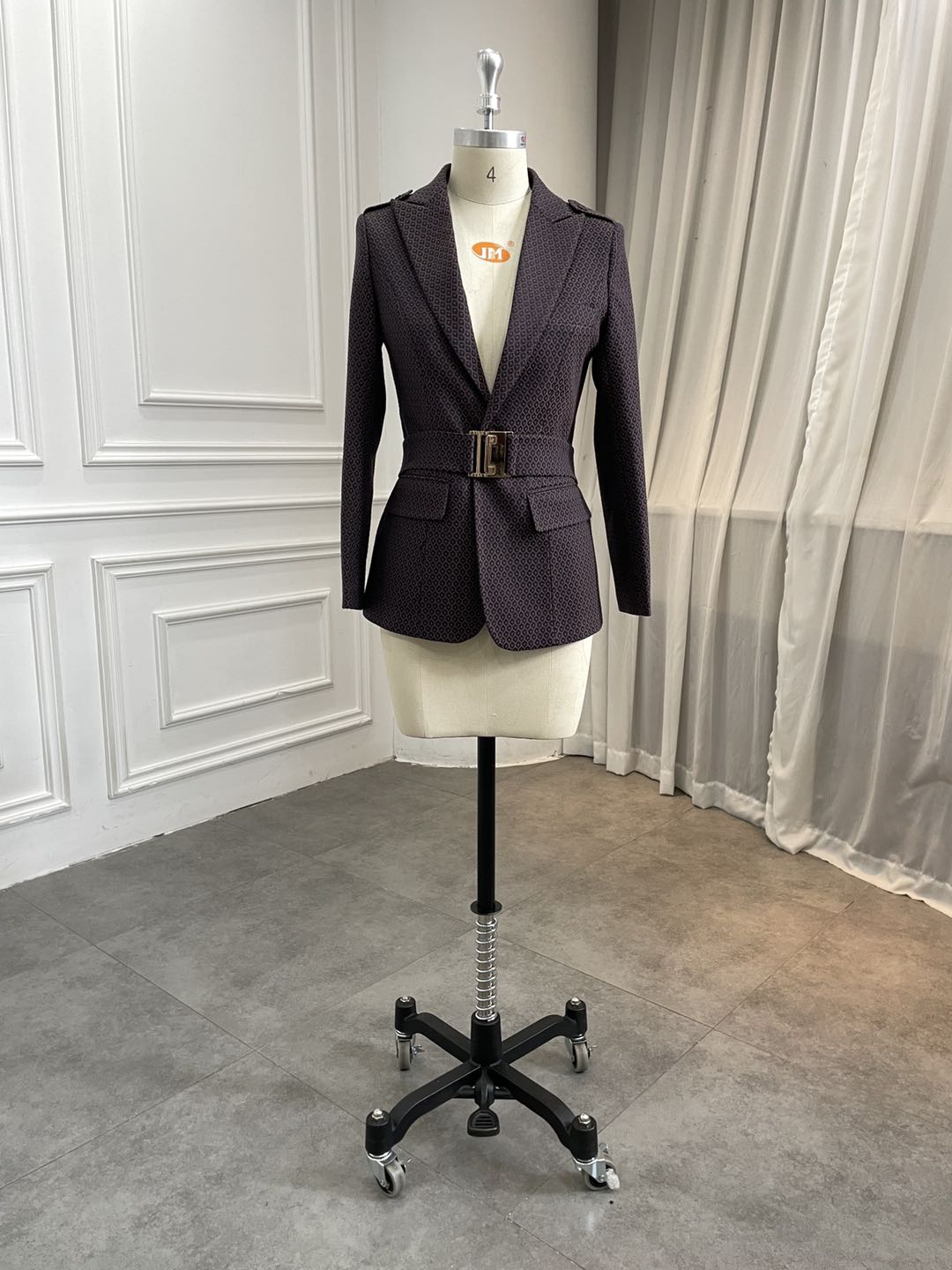 HONEY CHOCOLATE & PLUM BLAZER AND PANT SUIT W/BELT
