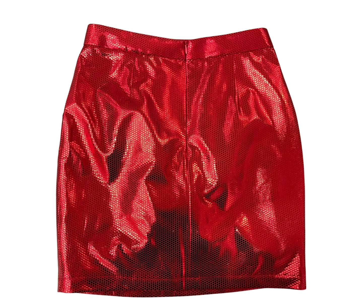 HONEY RED MINI SKIRT