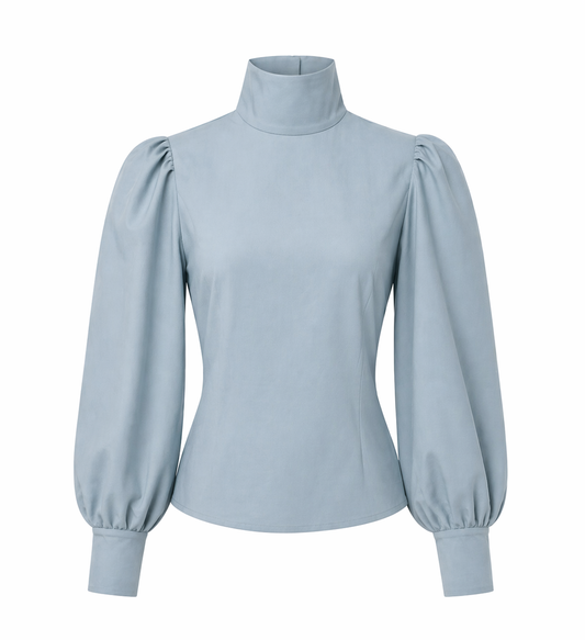 Rossario George Blu Oceano Statement Blouse