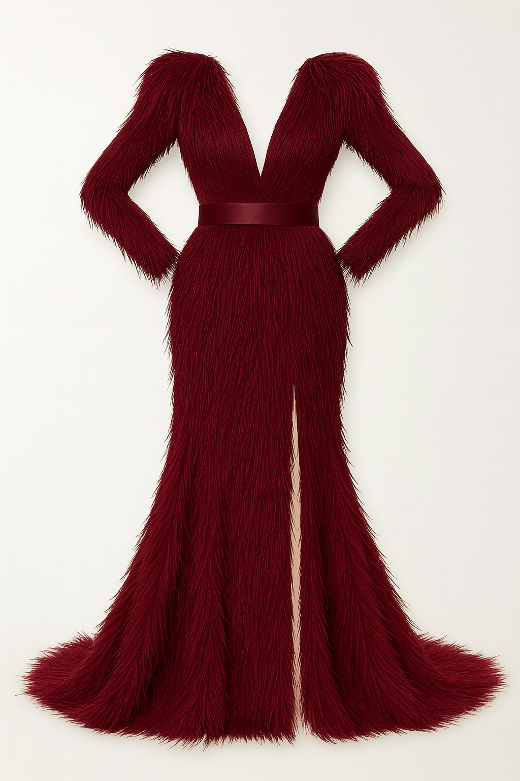 “Empress” Feathered Gown