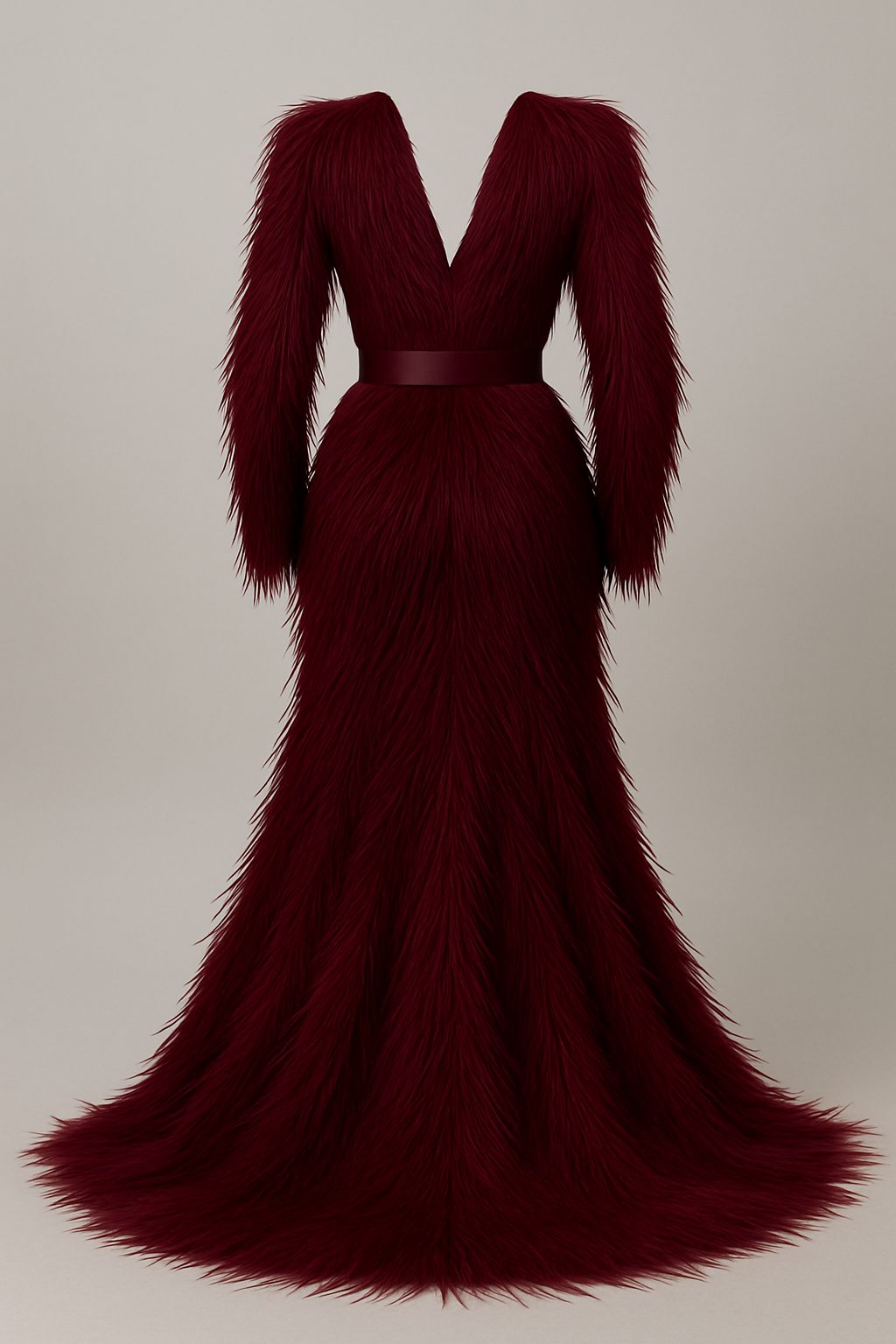 “Empress” Feathered Gown