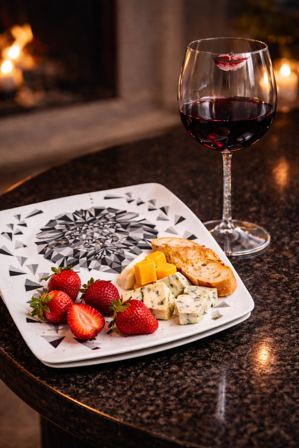 "Leonid" Geometric Porcelain Plate Set of 6