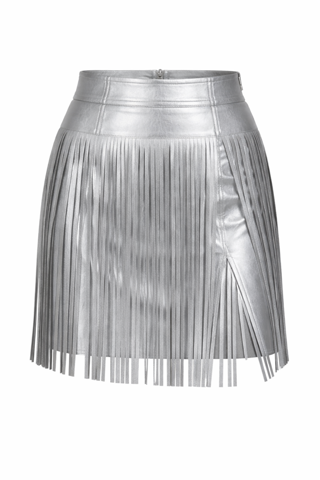 Metallic Fringe Mini Skirt