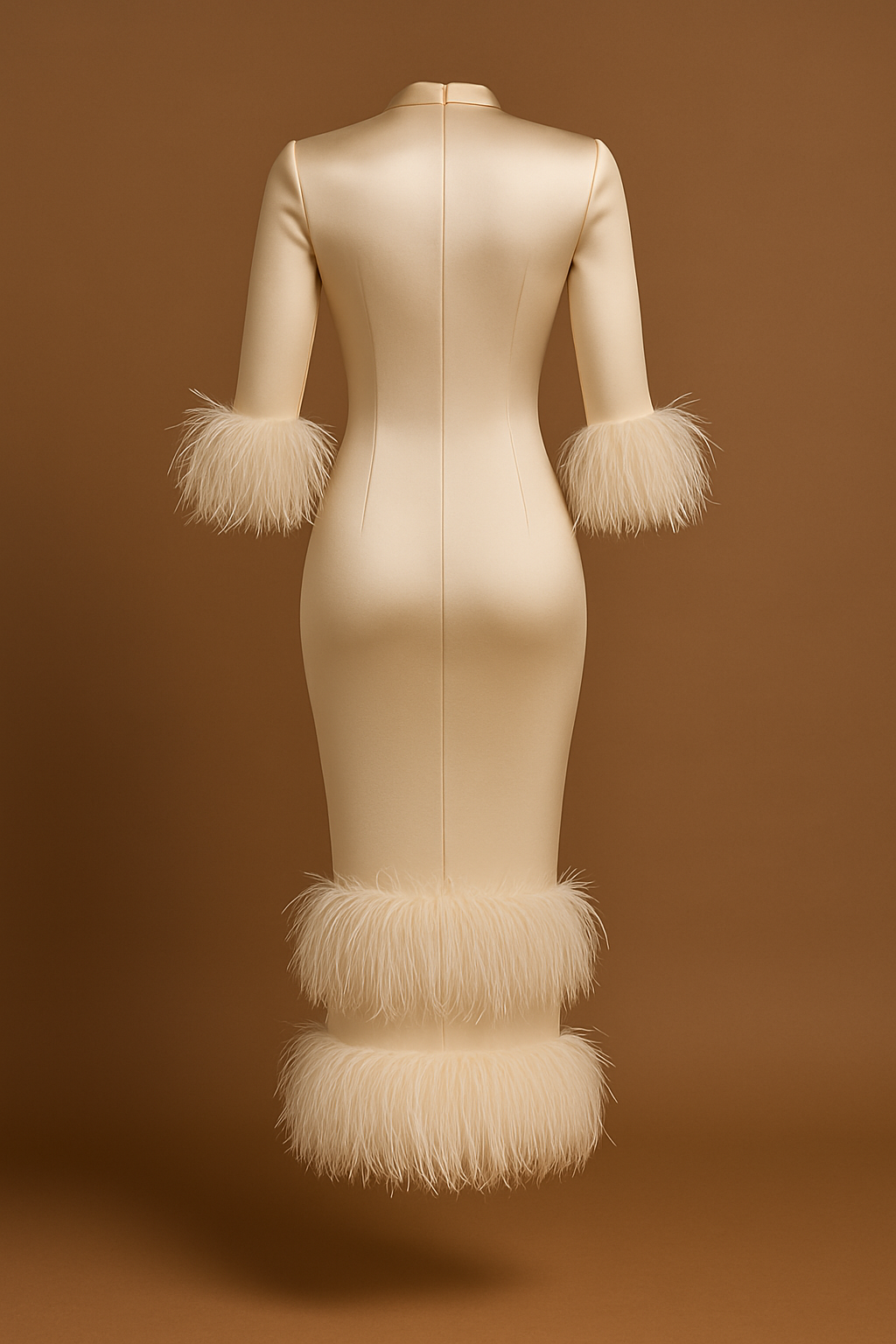 "Lola"  Feathered Gown