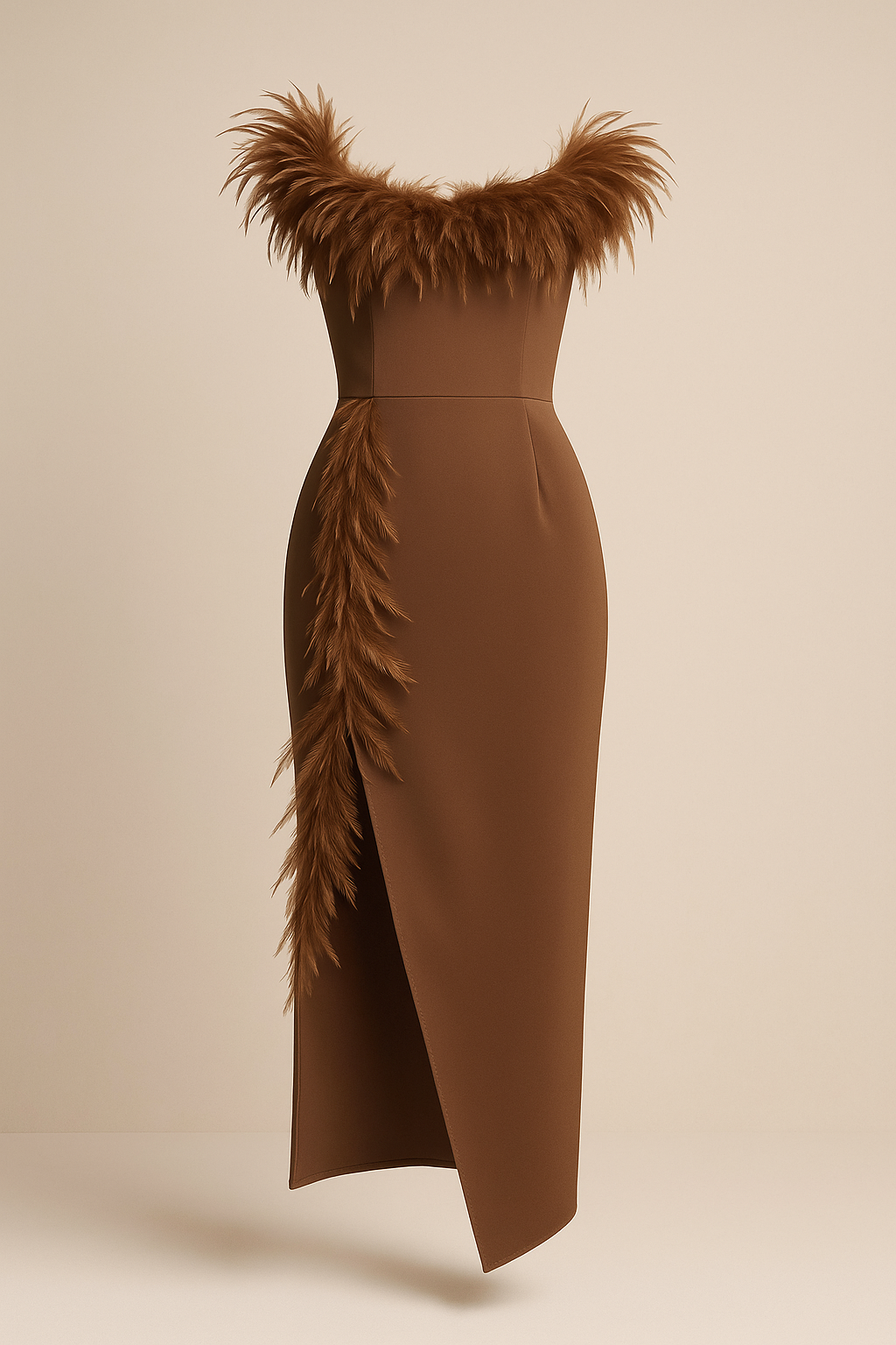 "Guilia" Featherd Gown