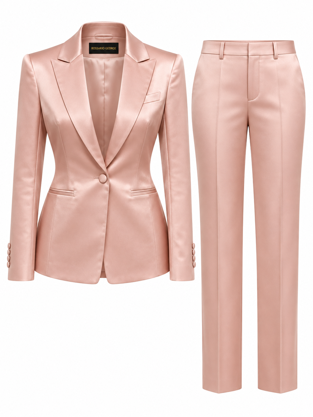 Blush Satin Suit