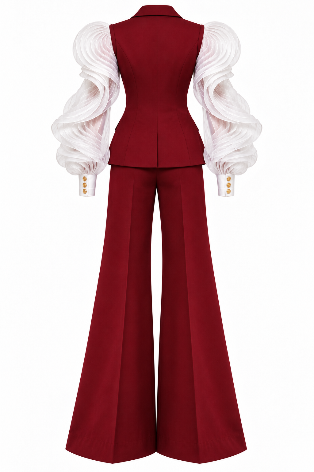 Red Rossario George Sheer Reverie Tailored Suit - Made to Order