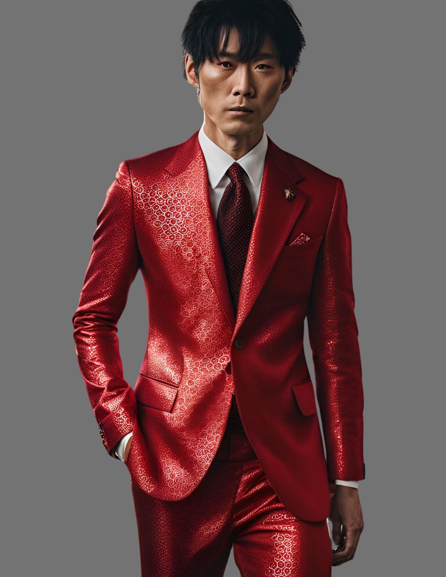 HONEY RED 2 PIECE SUIT