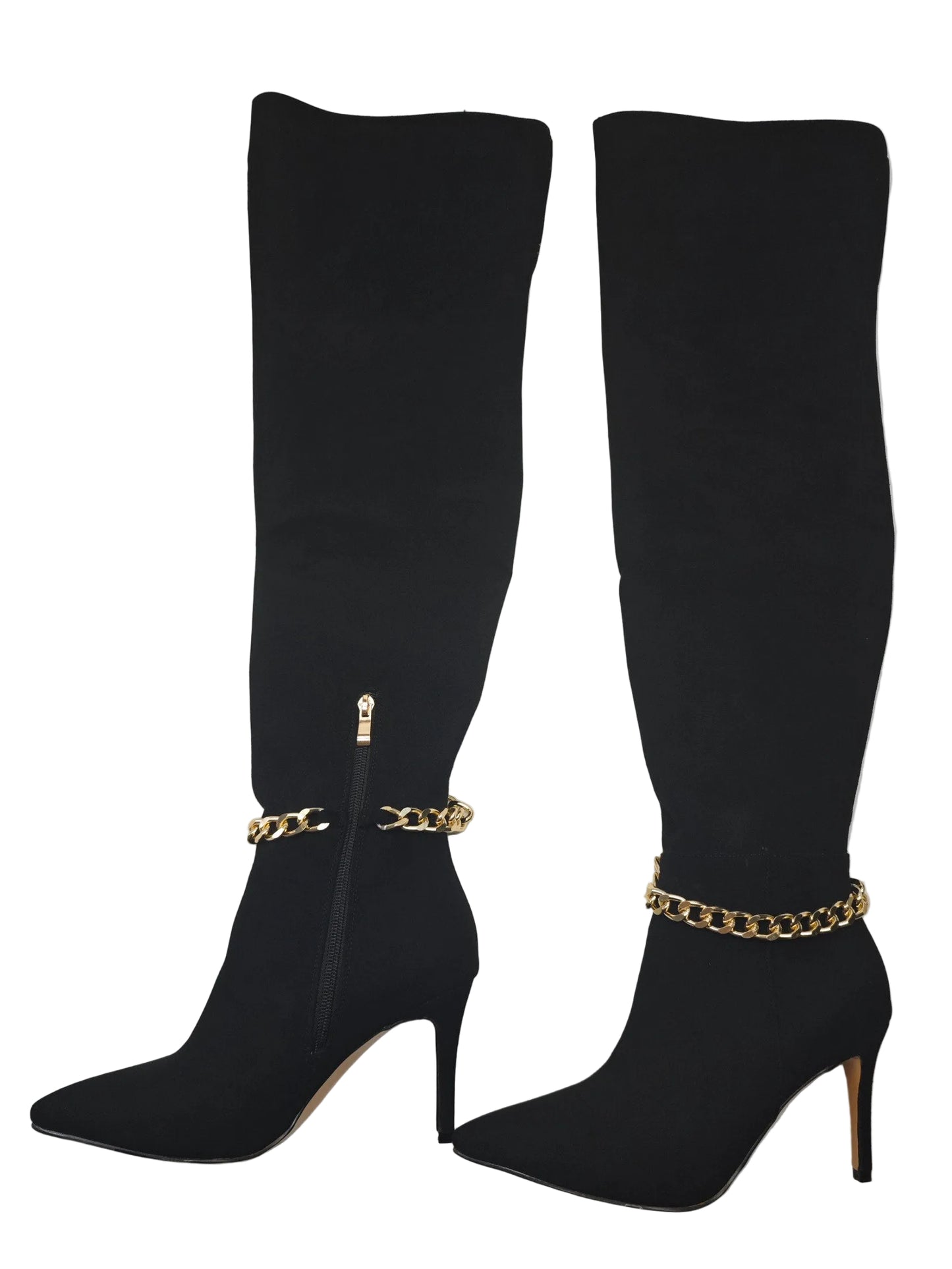 Vegan Suede Stiletto Boots
