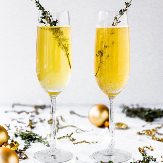Set of 2 Crystaline Stem Champagne Flutes