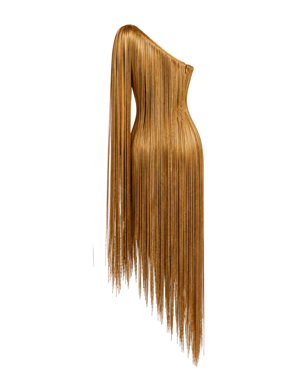Rossario George Gilded Fringe Gown