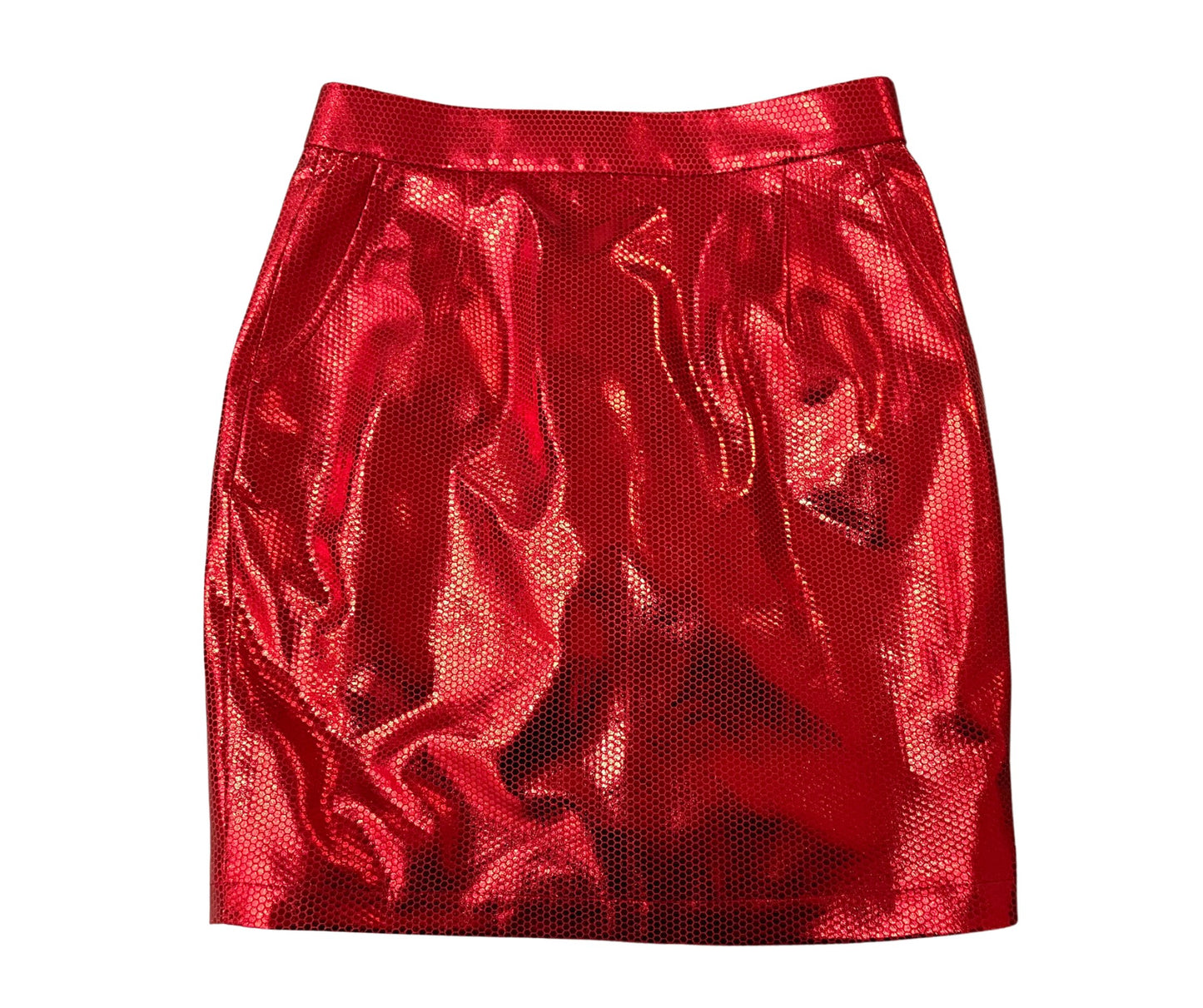 HONEY RED MINI SKIRT