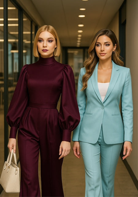 Blu Oceano Satin Blazer