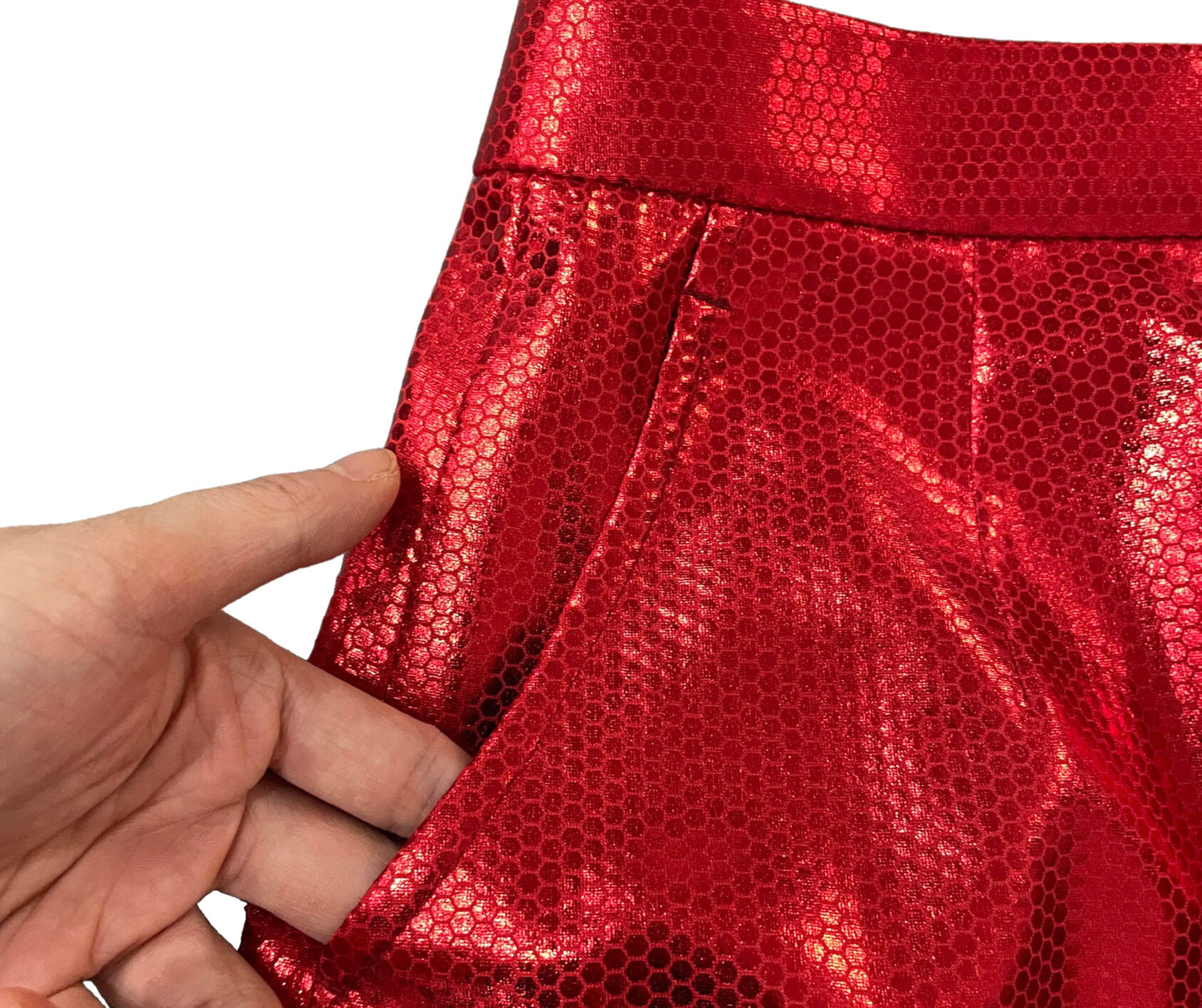 HONEY RED MINI SKIRT